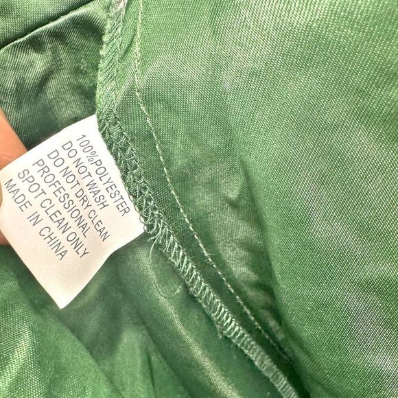 Mac Duggal Embellished Velvet Hem Midi Dress Emerald Size 6 NWT - Picture 11 of 12